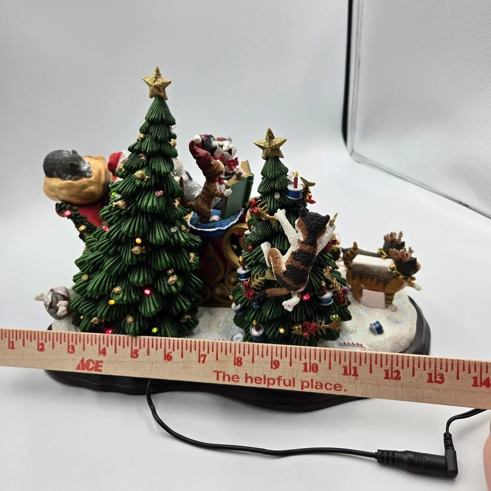 Vtg Danbury Mint Comical‎ Cats Christmas Sleigh Gary Patterson Rare Working HTF
